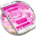 sms messages sparkling pink 2 android application logo